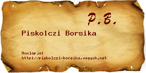 Piskolczi Borsika névjegykártya